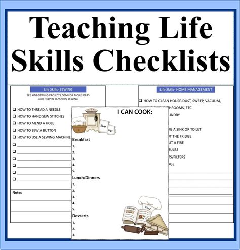 Printable Life Skills Checklist